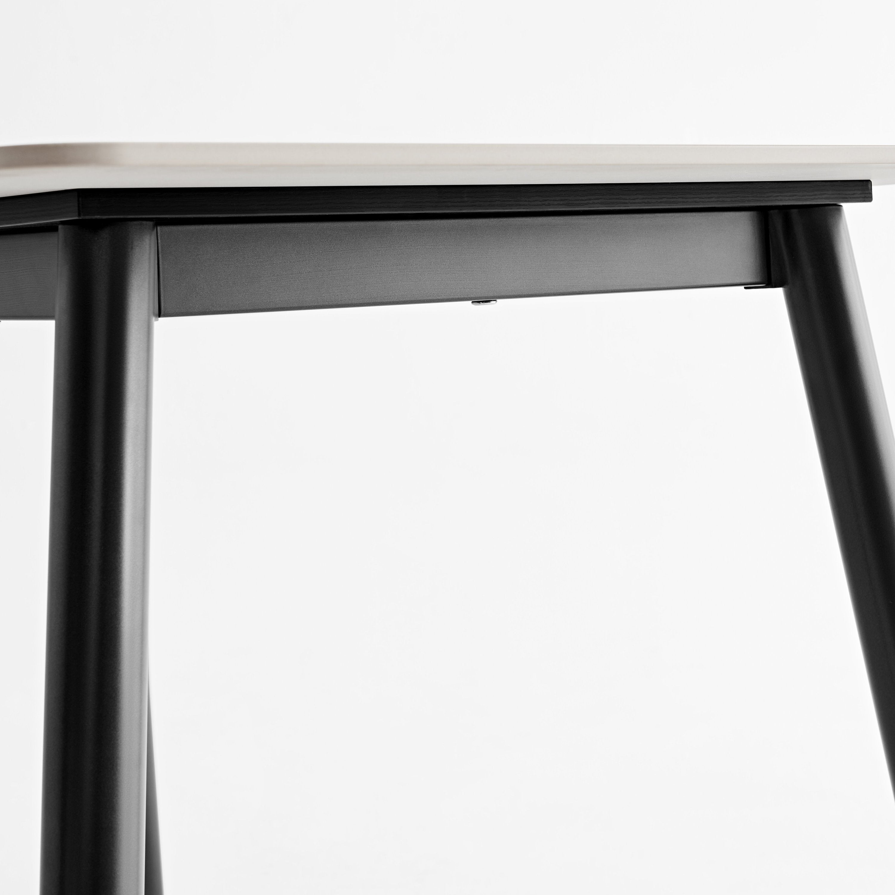 Large Rectangular Table with Strong Metal Base Modern Stone Dining Table For Kitchen 1.6m