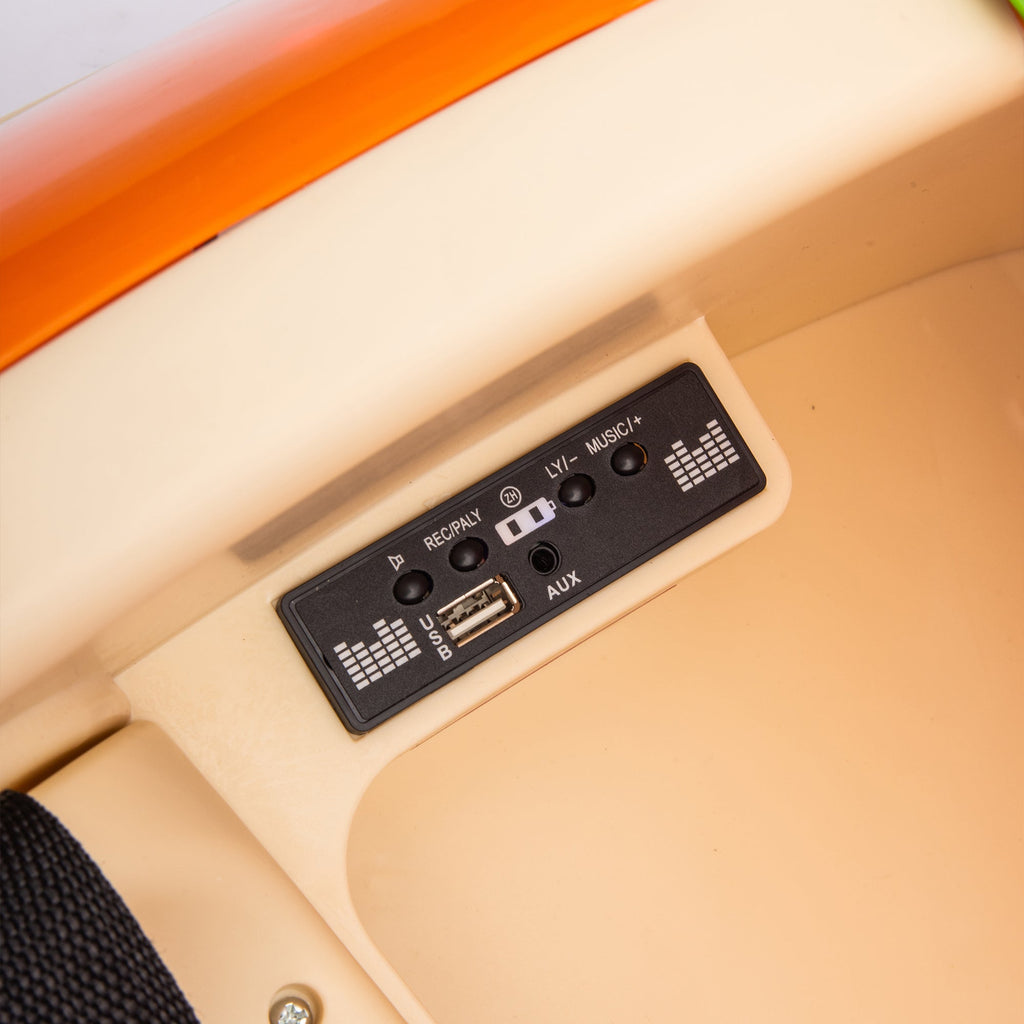 12V Kids Ride On Electric Bumper Car W/Parents Control,Cute&Realistic Hamburger Design,360 Degree Rotation,Storing Space,Bluetooth,Music,USB,Silent wheel,LED Lights,Power Display,Anti-rollover For 2-5