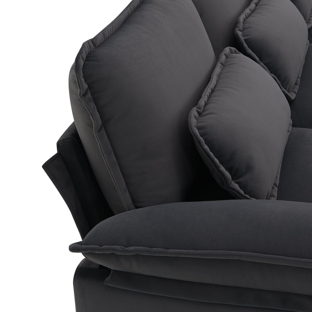 109.8*55.9' Modern U-shaped Sectional Sofa with Waist Pillows,6-seat Upholstered Symmetrical Sofa Furniture,Sleeper Sofa Couch with Chaise Lounge for Living Room,Apartment,5 Color