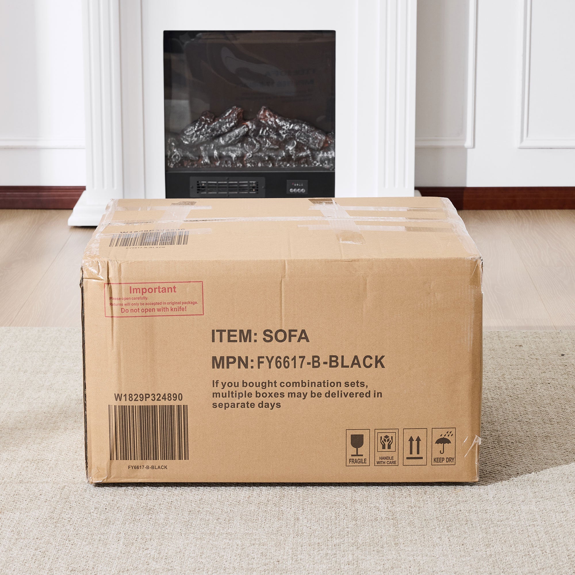 99*69' Modular Sectional Living Room Sofa Set, Modern Minimalist Style Couch, Upholstered Sleeper Sofa for Living Room, Bedroom, 2 PC Free Combination, Installation-free Sofa, L-Shape, Black