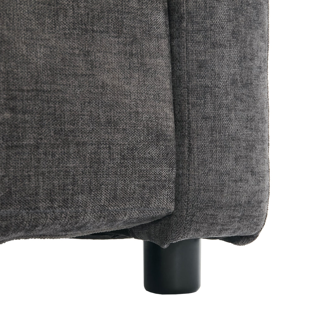 89'  Cozy Upholstered 3-seater Sofa Oversized Comfy Cloud Sofa Double Cushion 3-seater Sofa Plush Cushion Sofa Couch for Living Room, Grey