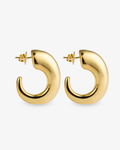 Camila Chunky Sculptural Gold Open Hoop Earrings