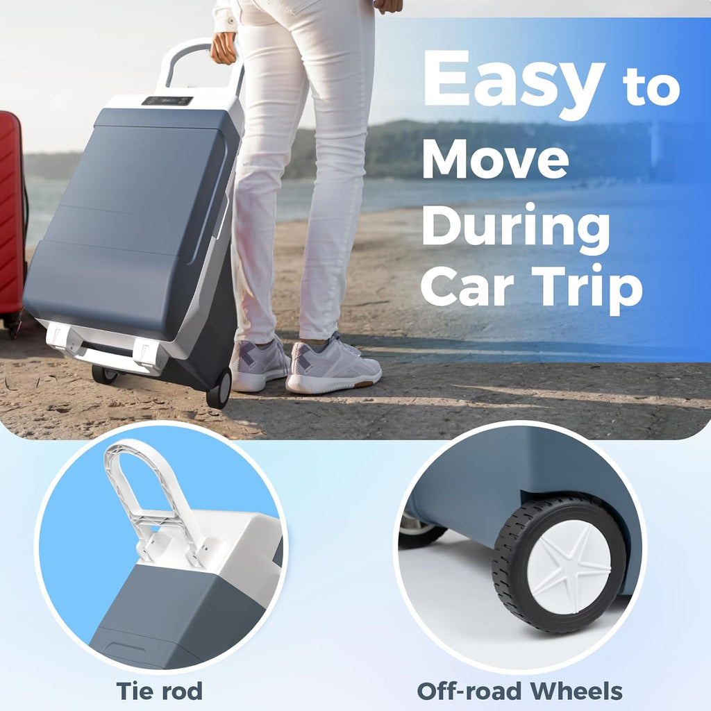 Car Refrigerator 12 Volt Mini Fridge 32 Quart 35L Portable Freezer Electric Cooler Intelligent Control Pan
