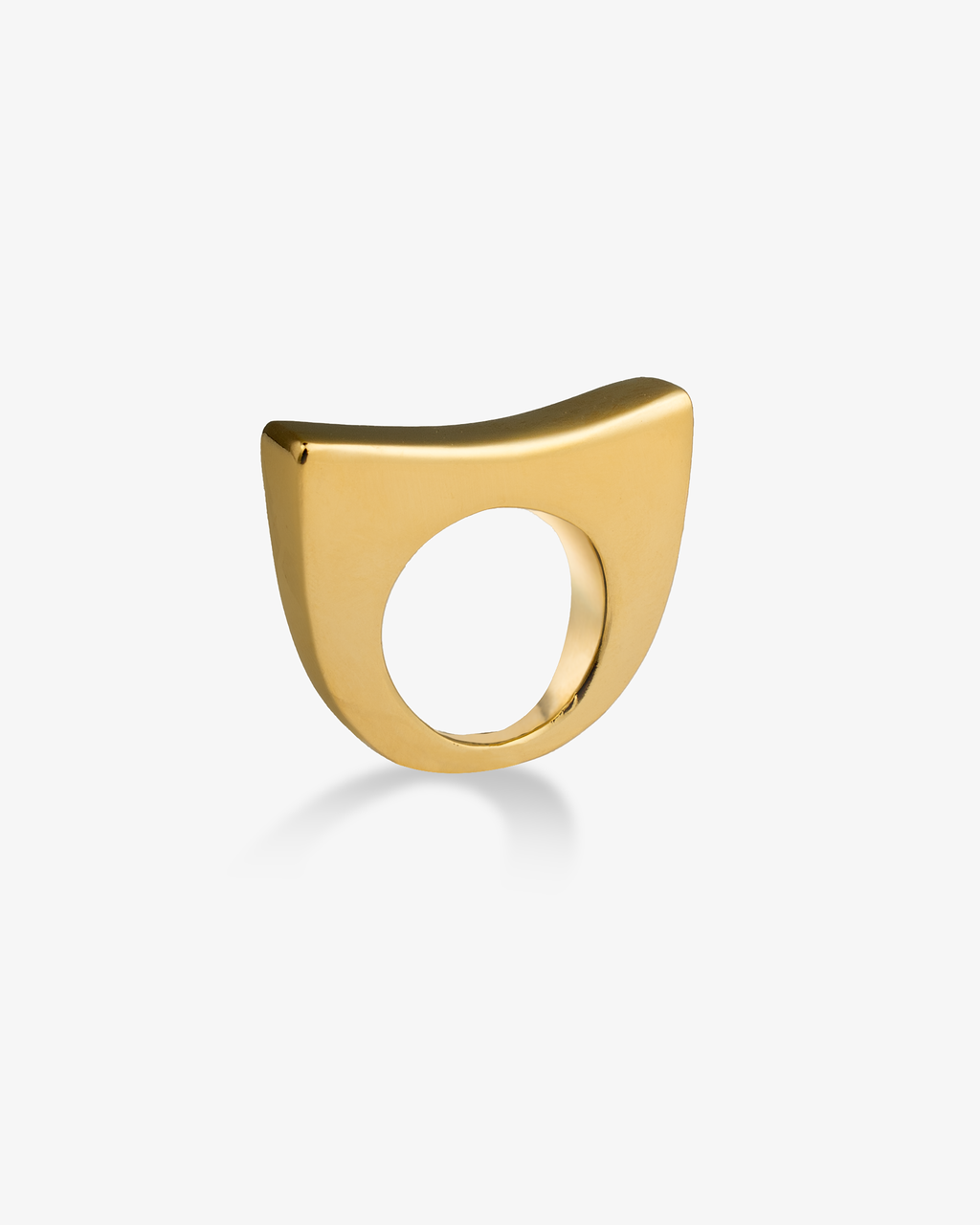 Caroline Wide Curved Gold Statement Ring