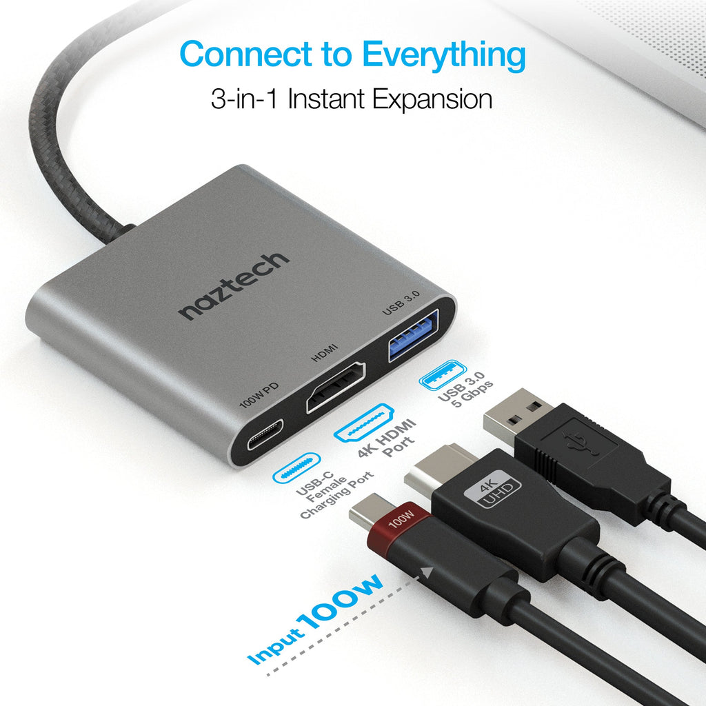 Naztech Portable MaxDrive 3100W Universal USB-C Hub