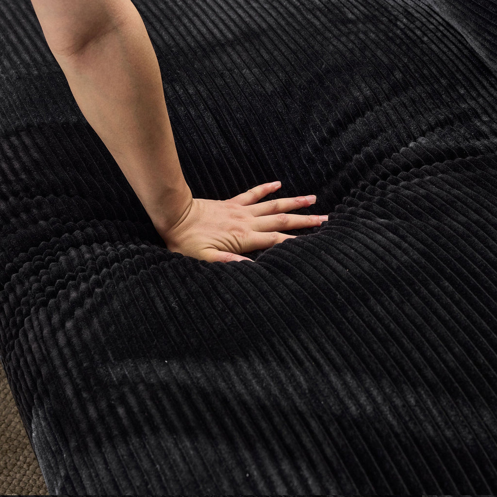 99*69' Modular Sectional Living Room Sofa Set, Modern Minimalist Style Couch, Upholstered Sleeper Sofa for Living Room, Bedroom, 2 PC Free Combination, Installation-free Sofa, L-Shape, Black