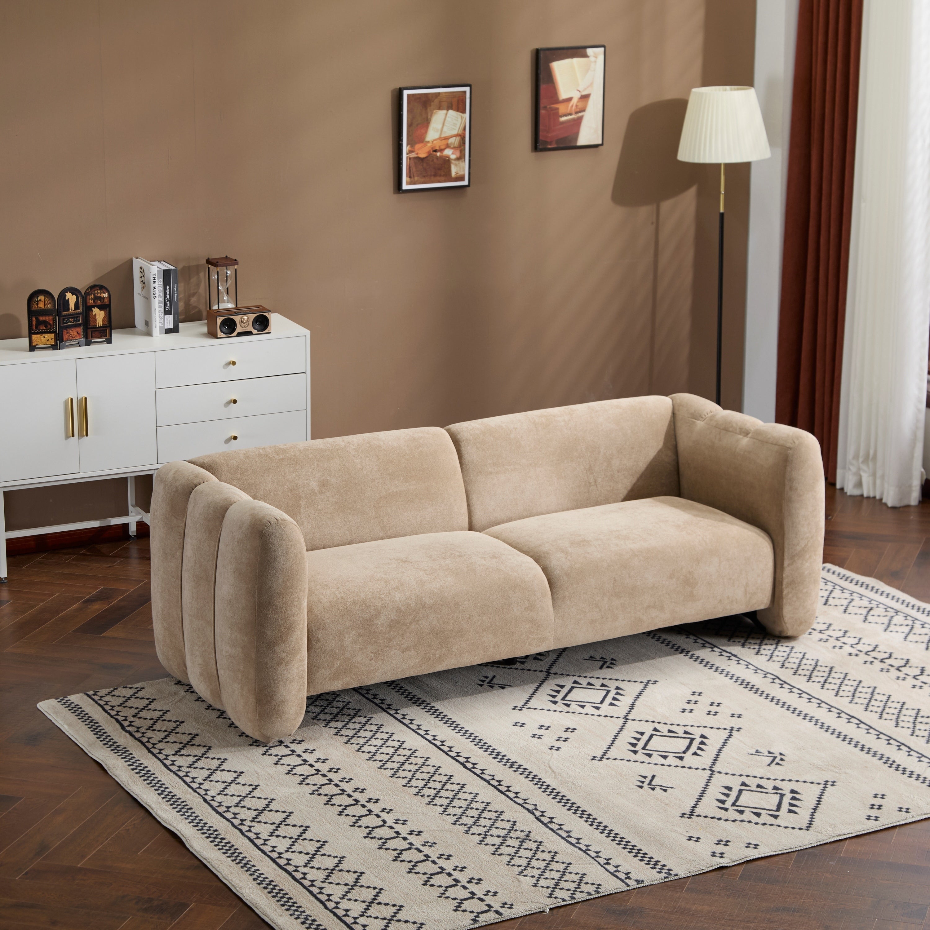 Tonson 83' 3-Seater Sofa,Wave Design, Living Rooms,Bedrooms,Apartment Office,Nomad