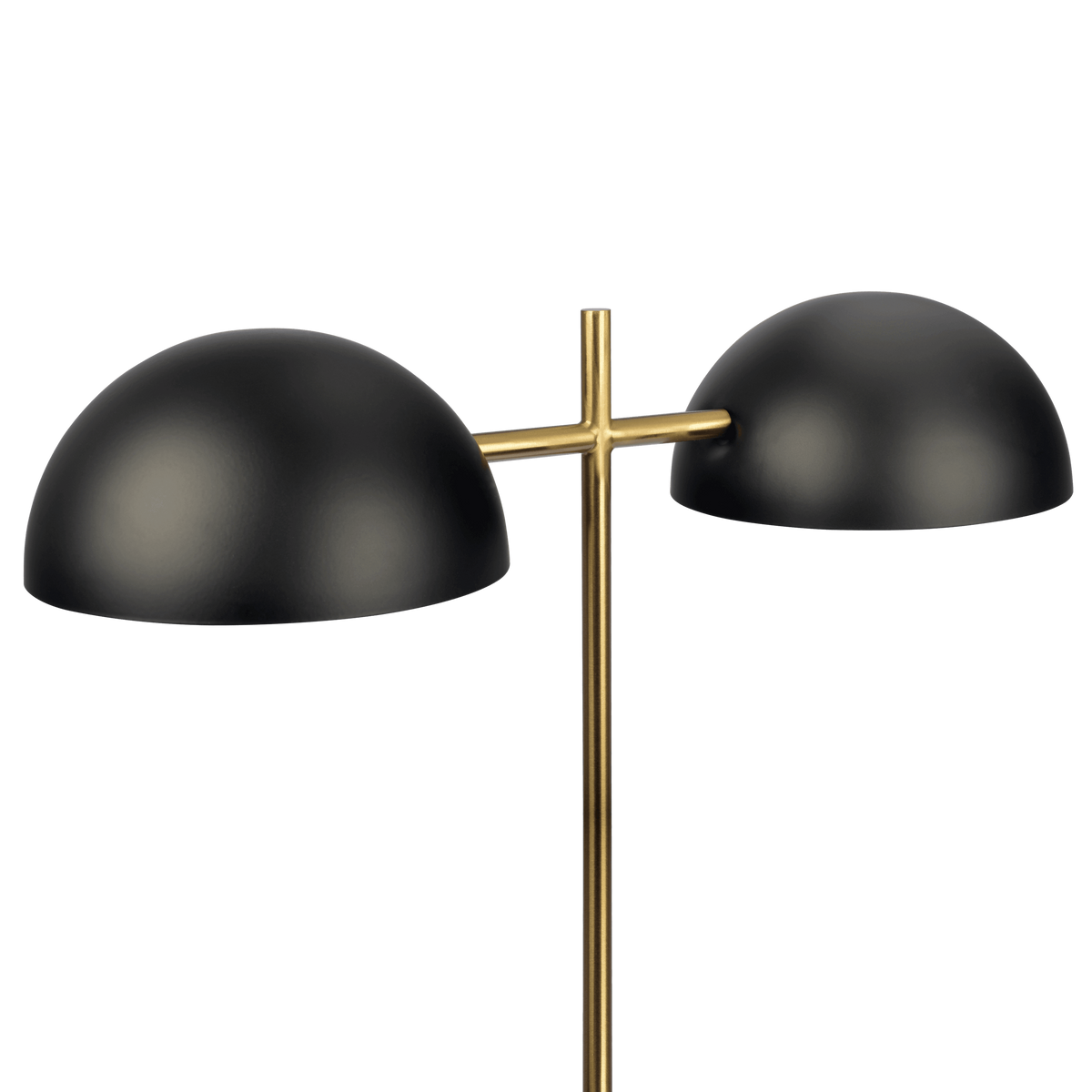 Nova Hydro Black Table Lamp with On/Off Switch Double Lamp with Faux Marble Base