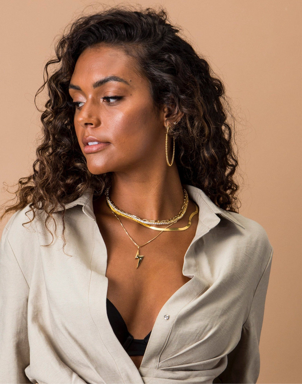 Chelsea Beaded Hoops