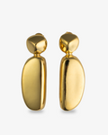 Chloe Sculptural Gold Drop Statement Earrings