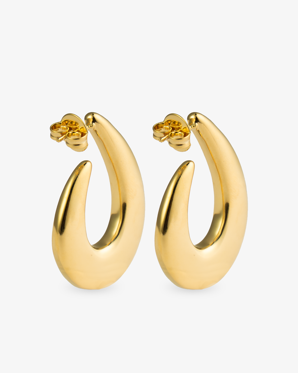 Clara Chunky Teardrop Gold Hoop Earrings