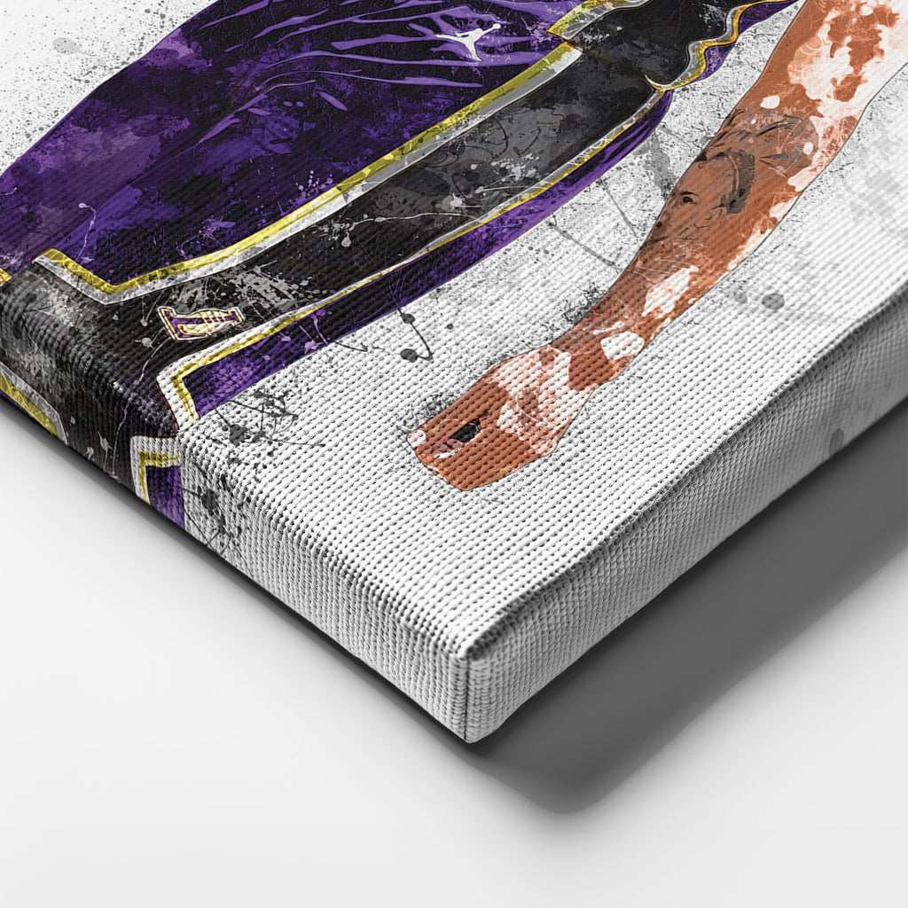 LeBron James & Anthony Davis Canvas Art – Los Angeles Lakers Wall Decor