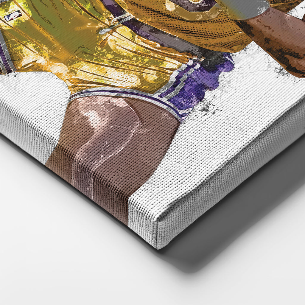 Kareem Abdul-Jabbar Canvas Art – Los Angeles Lakers Wall Decor