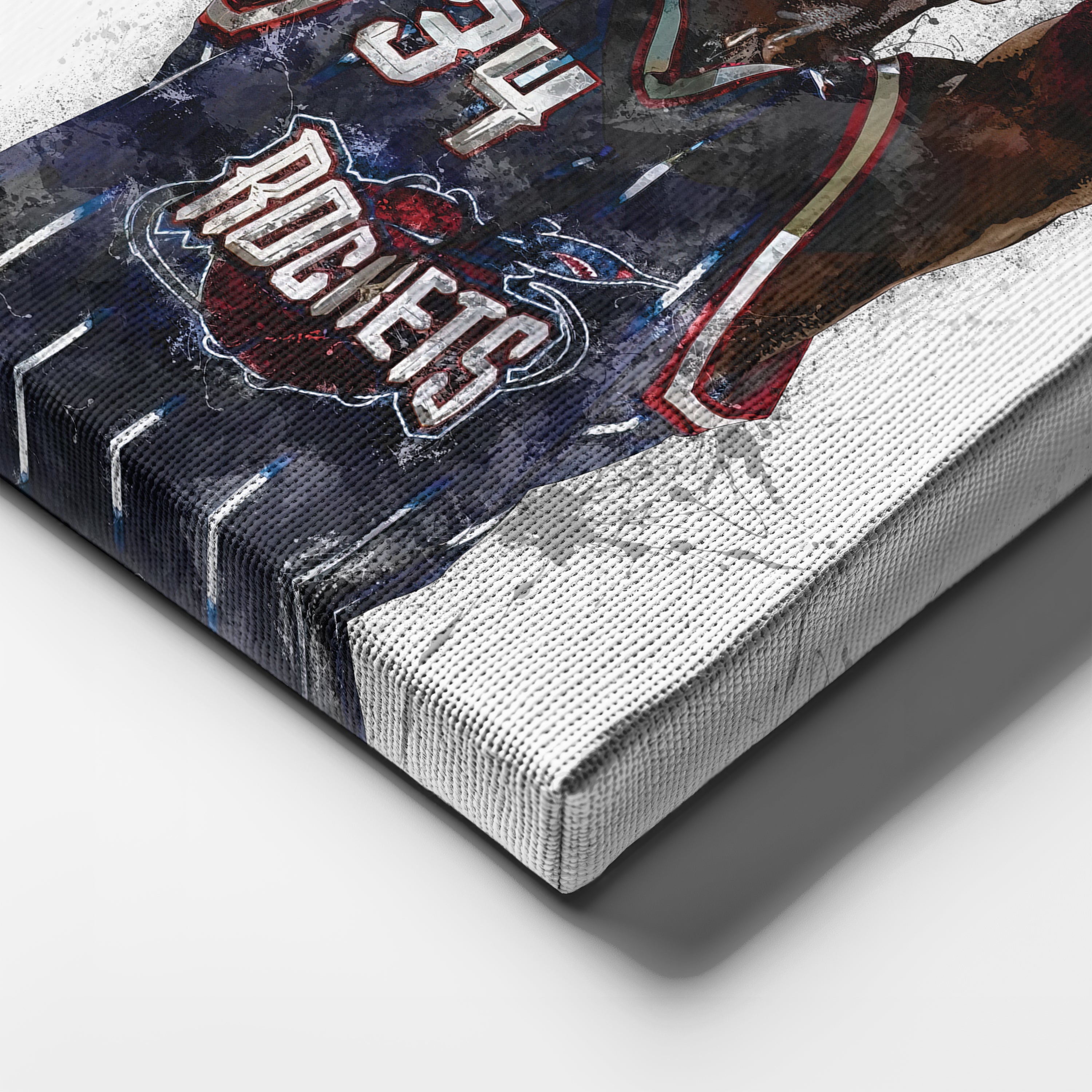 Hakeem Olajuwon Canvas Art – Houston Rockets Wall Decor