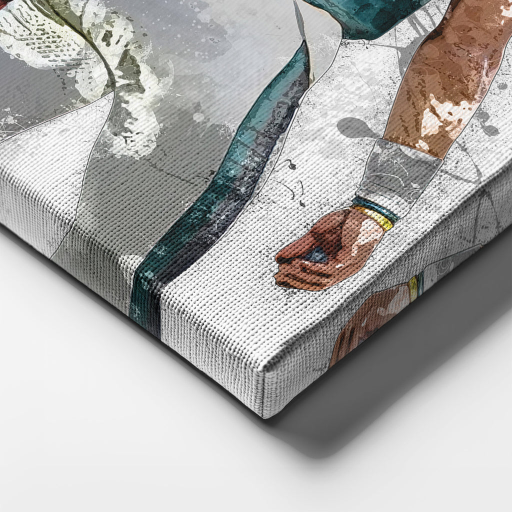 Jalen Hurts, A.J. Brown & Saquon Barkley Canvas Art – Philadelphia Eagles Wall Decor