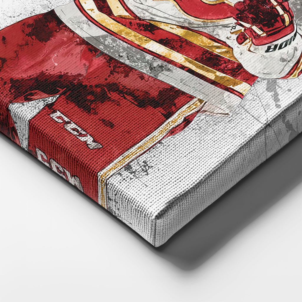 Johnny Gaudreau & Elias Lindholm Canvas Art – Calgary Flames Wall Decor