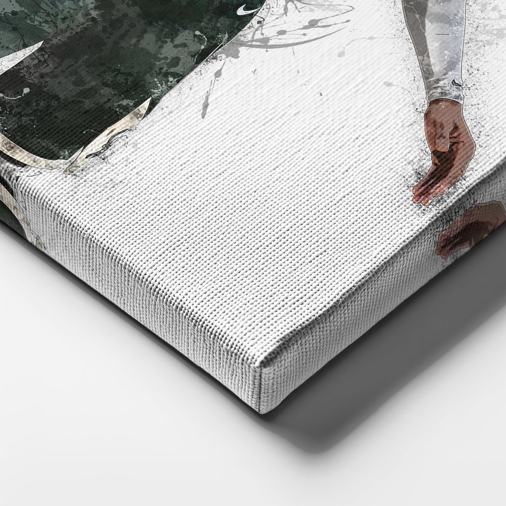 Giannis Antetokounmpo & Damian Lillard Canvas Art – Milwaukee Bucks Wall Decor