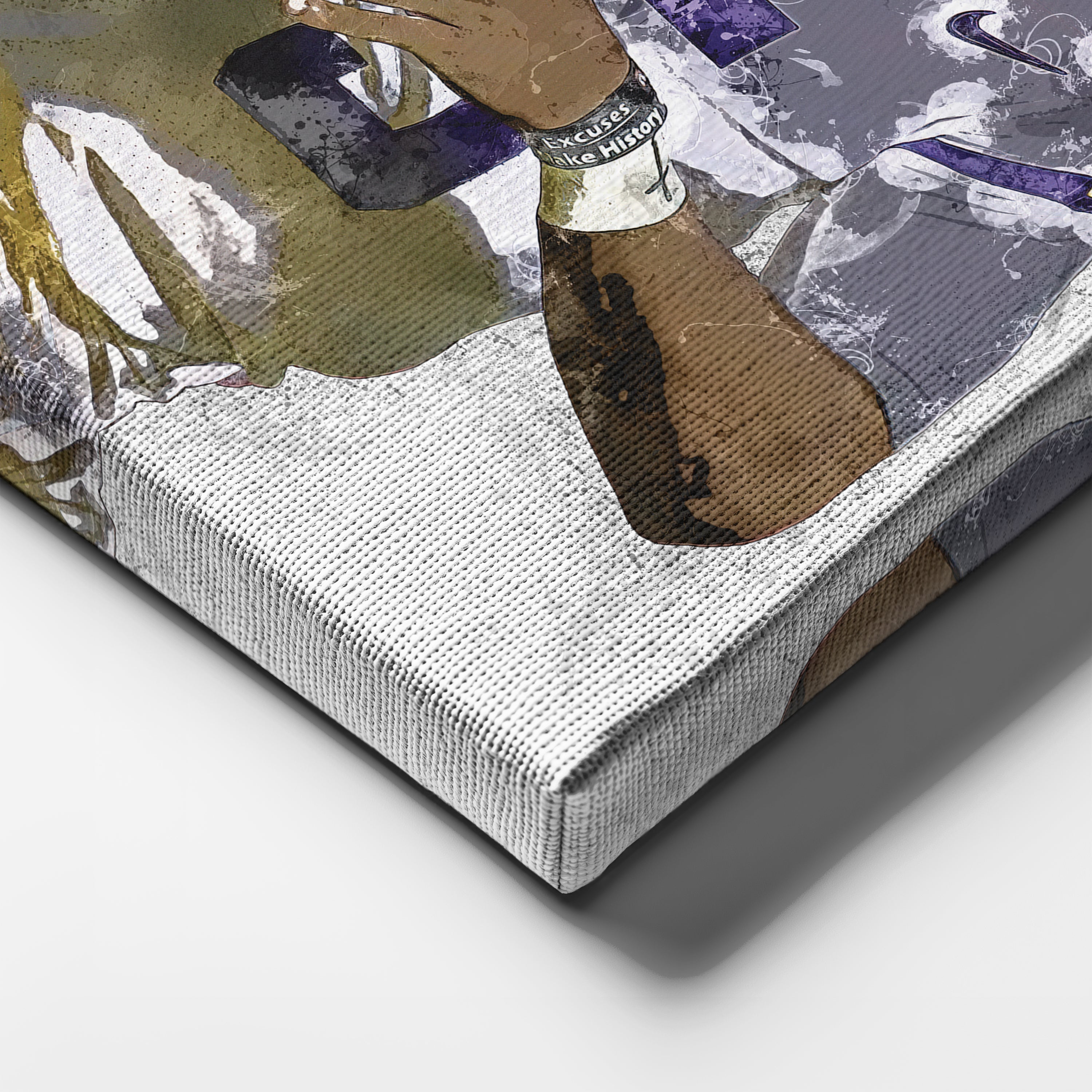 Jayden Daniels Canvas Art – LSU Tigers Wall Decor