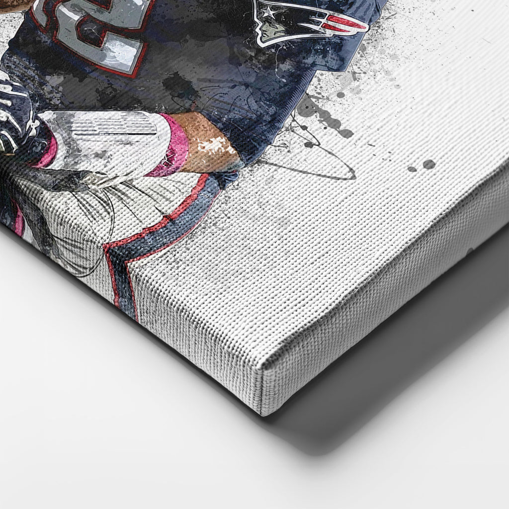 Tom Brady & Rob Gronkowski Canvas Art – New England Patriots Wall Decor