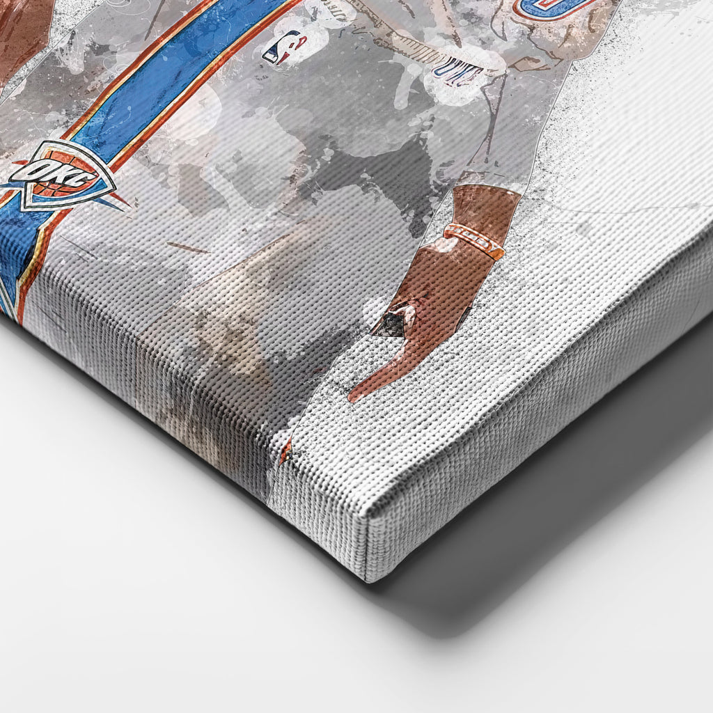 Russell Westbrook Canvas Art – Oklahoma City Thunder Wall Decor