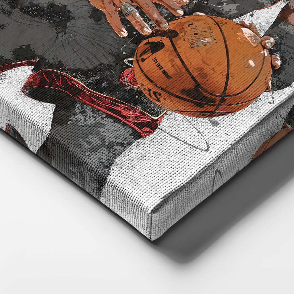 Dwyane Wade Canvas Art – Miami Heat Wall Decor