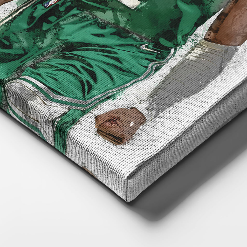 Jaylen Brown Canvas Art – Boston Celtics Wall Decor