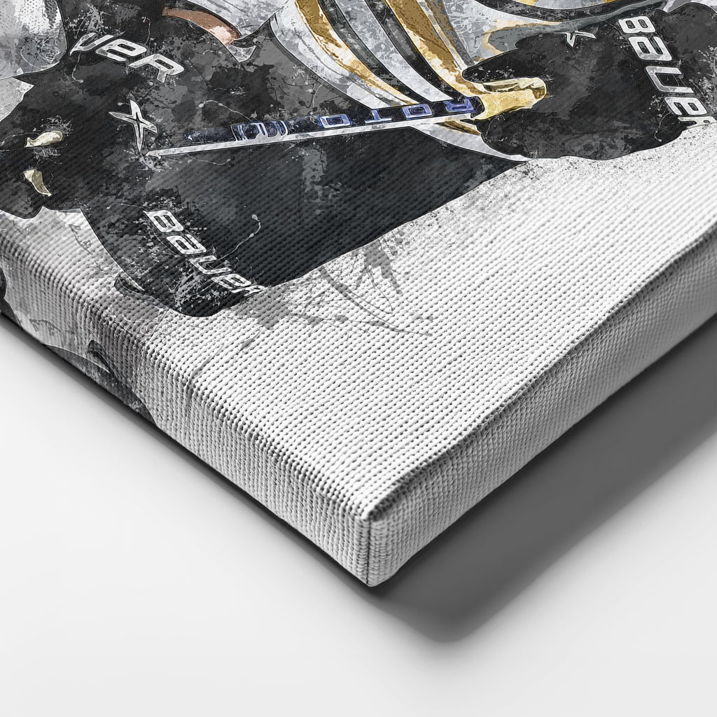 Charlie McAvoy Canvas Art – Boston Bruins Wall Decor