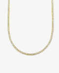 Cynthia 2MM Gold Round-Cut Tennis Choker Necklace