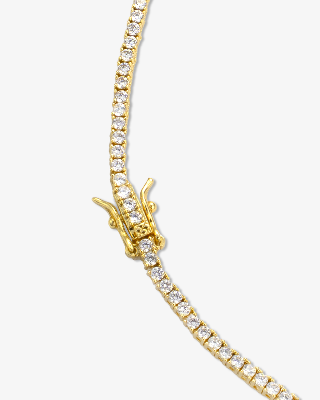 Cynthia 2MM Gold Round-Cut Tennis Choker Necklace
