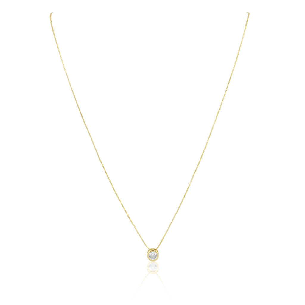 Cz Bezel Necklace