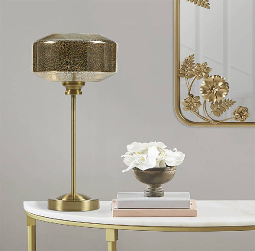 17' Mercury Glass Table Lamp Gold See below