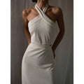 Holiday Style Polyester Neck Dress
