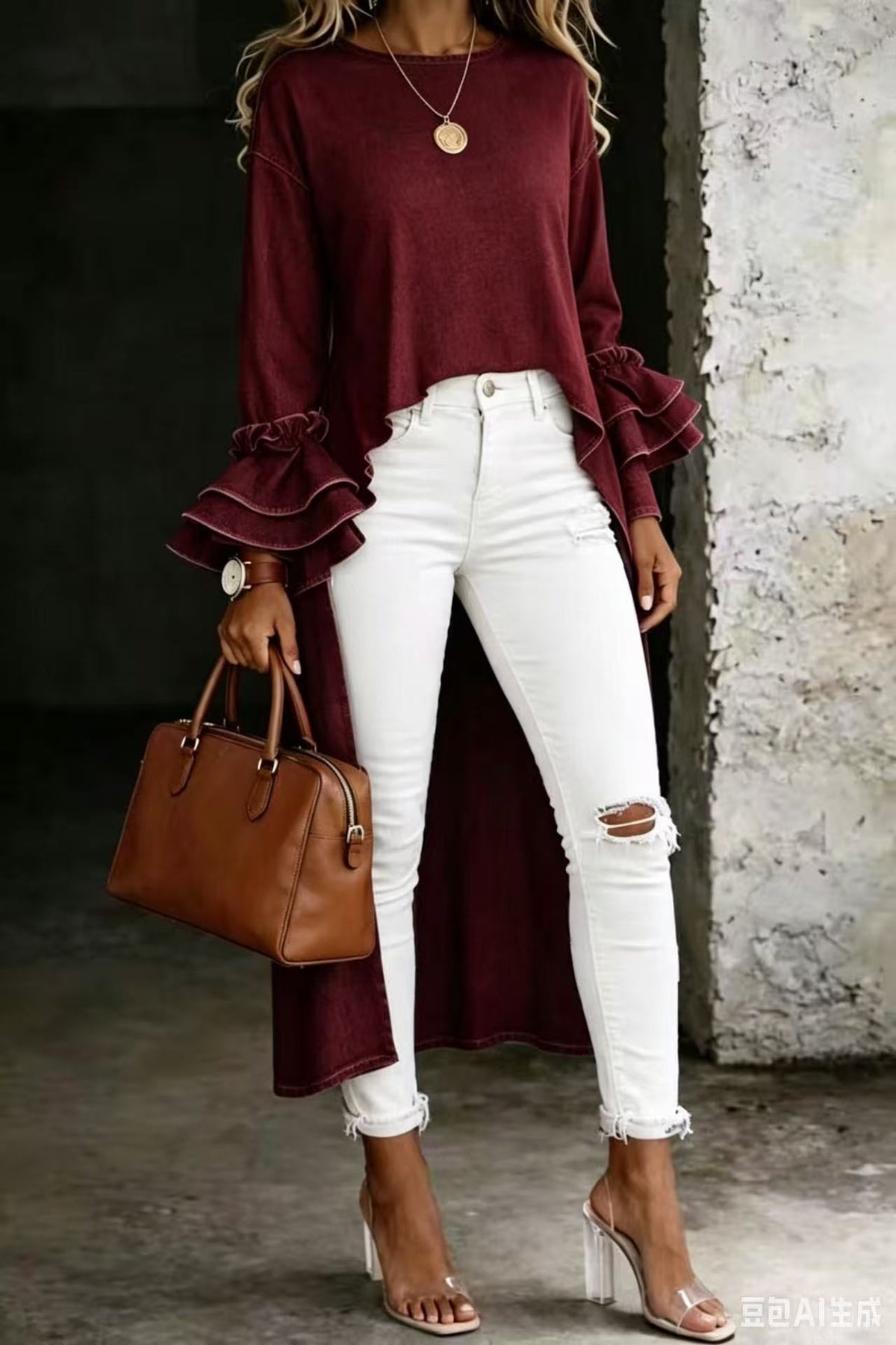 Short-Sleeve Top & Wrap Slit Flared Midi Skirt Set | 8 Colors S–5XL