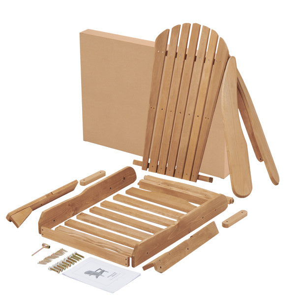LuneluX_Home – Wooden Folding Adirondack Chair Set (2 pcs, Light