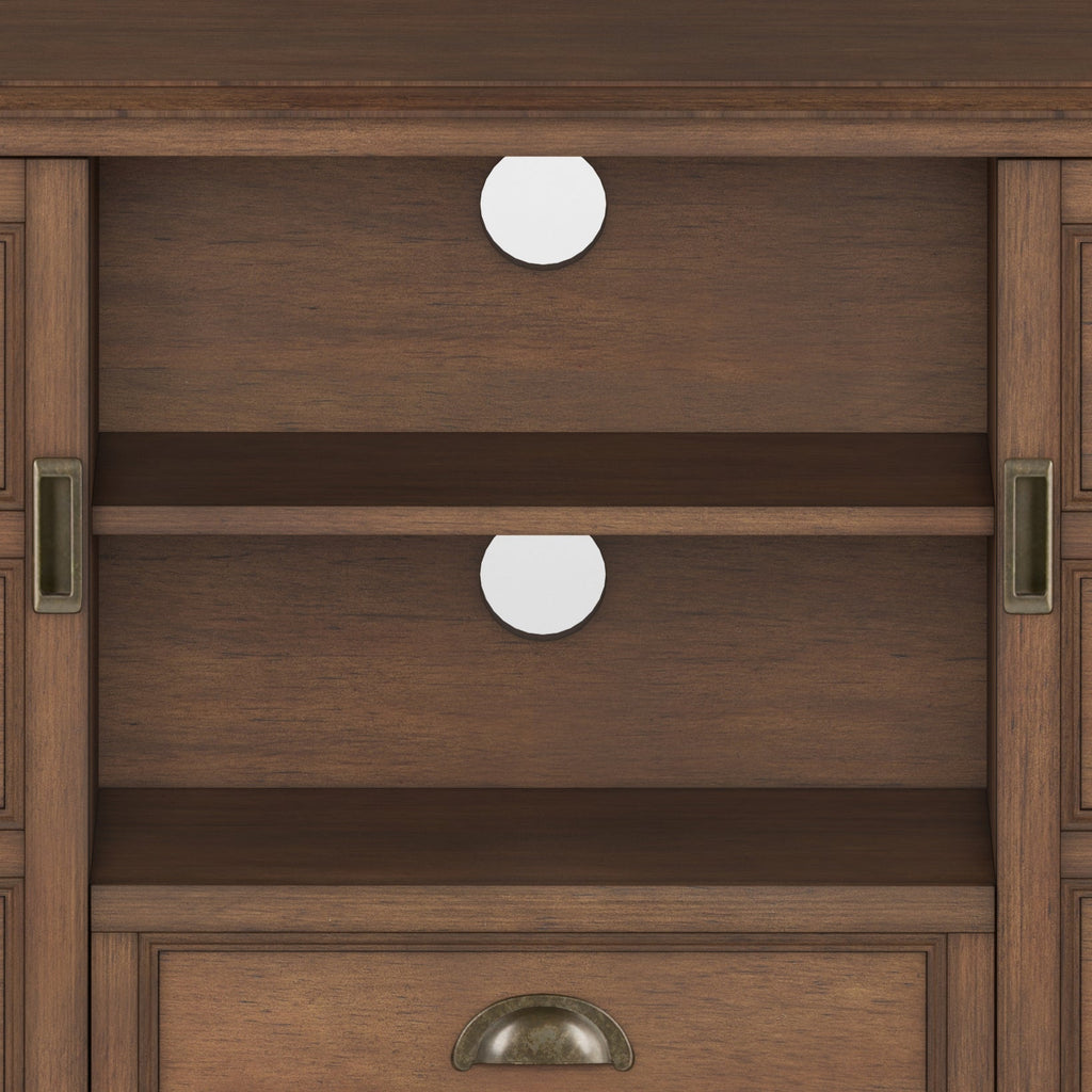 Burlington - Tall TV Media Stand - Rustic Natural Aged Brown