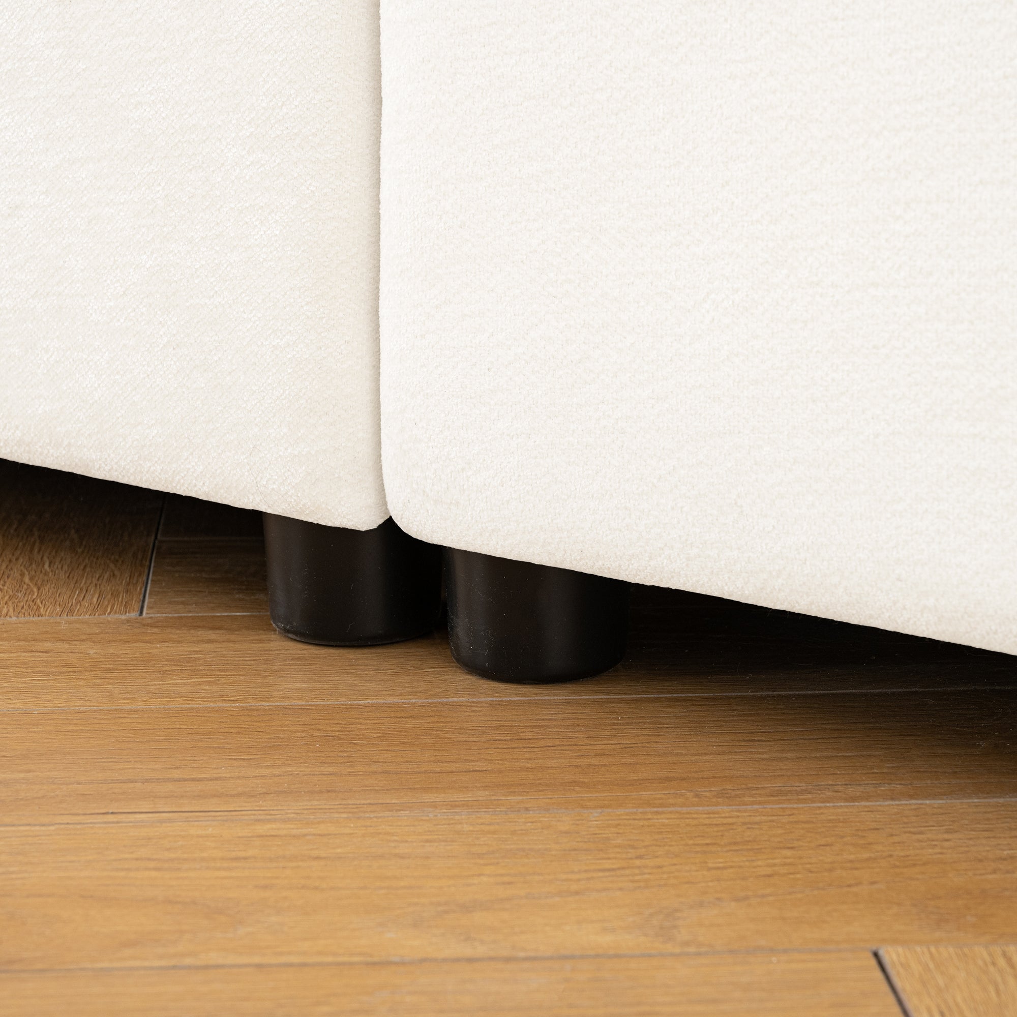 Large Modular Sectional Sofa Sectional Couch with Storage Chenille Sectional Sofa for Living Room, Cylindrical Backrest and Armrests 6 Seats,White