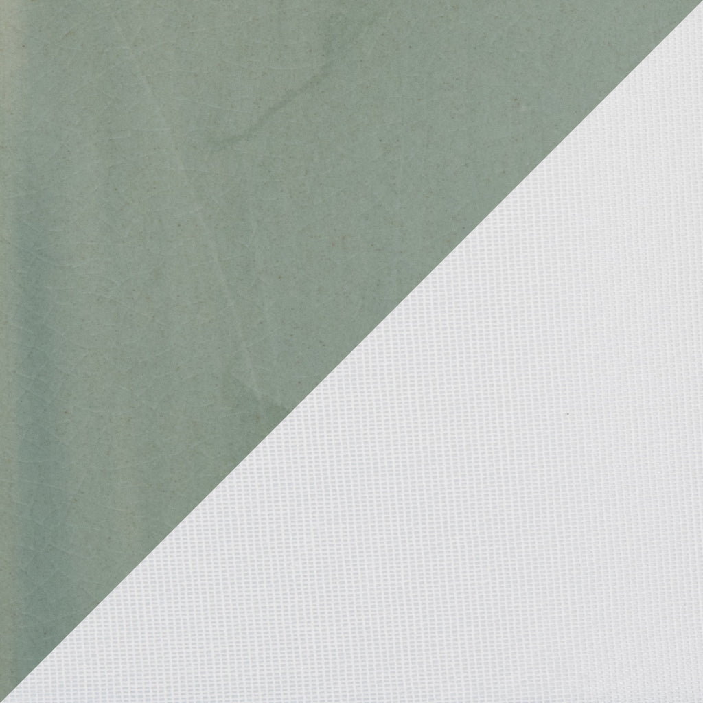 Curvo Square Contemporary 27' Ceramic Table Lamp in Sage Green Ceramic, Gold Metal, and White Linen by LumiSource