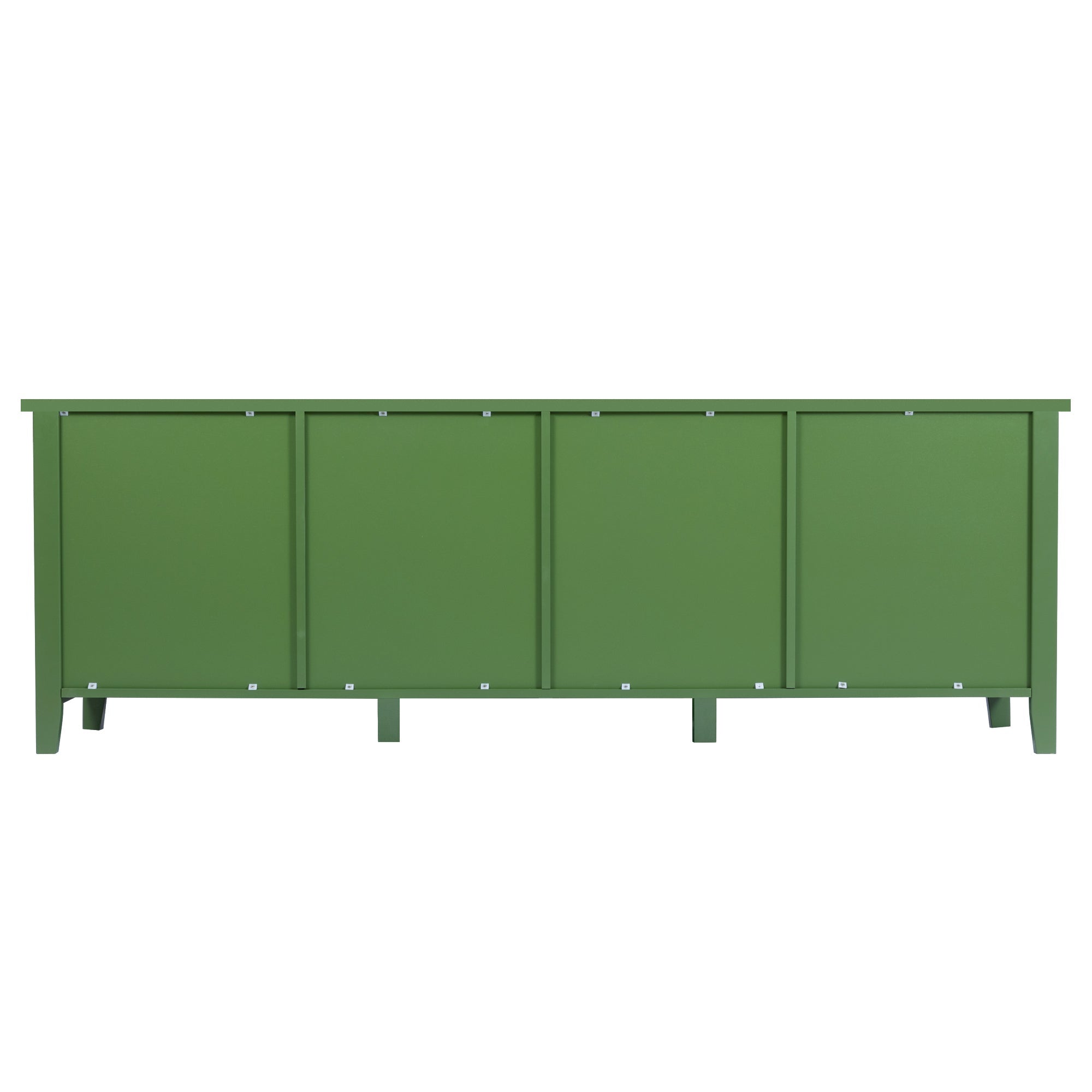 Stylish Antique Green TV Cabinet with Solid Wood Frame and Changhong Glass Door, 71-inch
