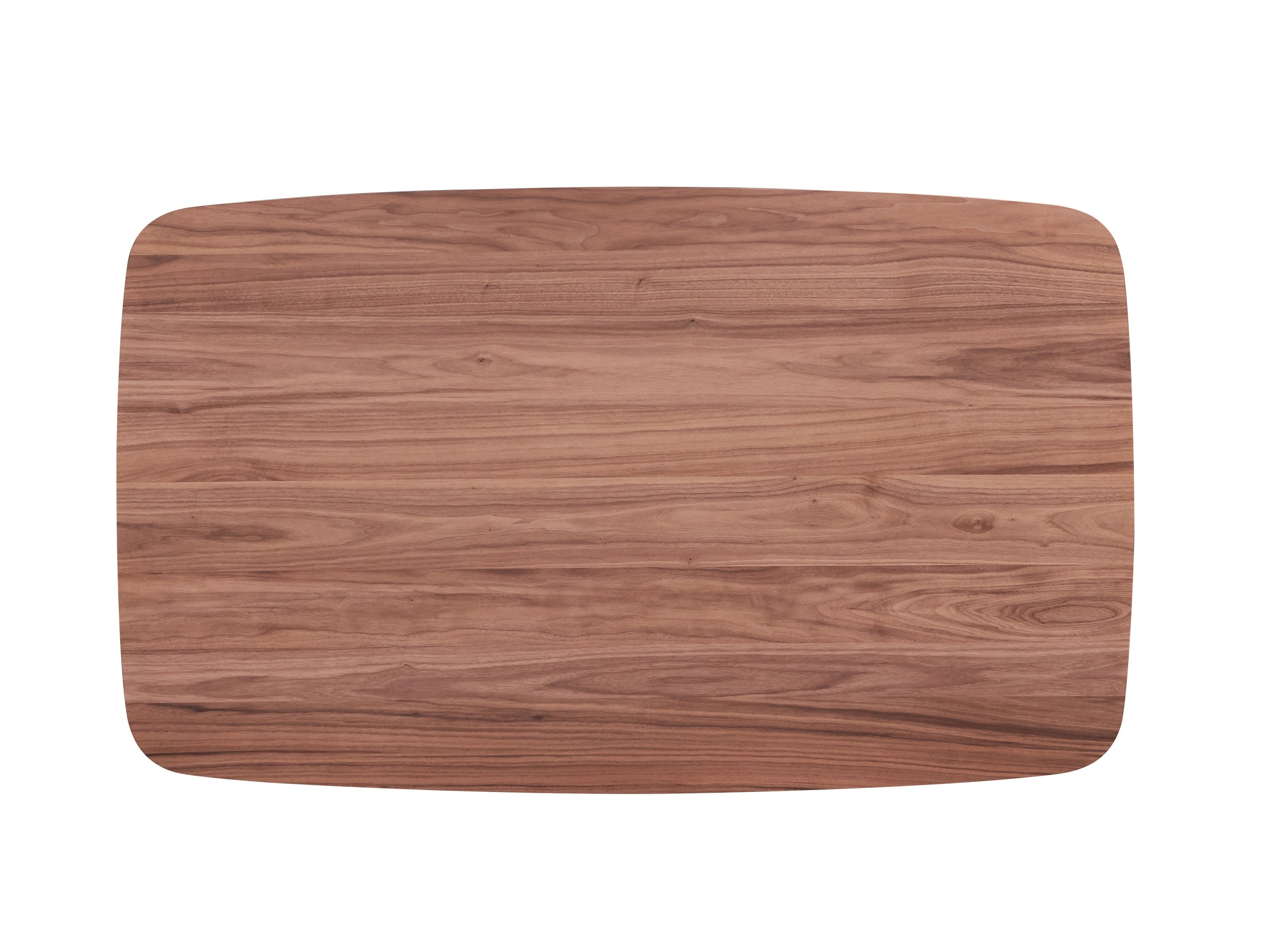 Walnut Finish Modern Contemporary Dining Table 1pc Curved Solid Wood Tapered Legs Wooden Furniture