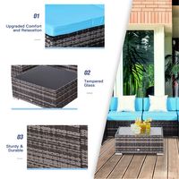 Out Sunny 7 Piece Rattan Sofa Set Outdoor Furniture Patio Set
