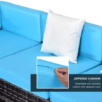 Out Sunny 7 Piece Rattan Sofa Set Outdoor Furniture Patio Set
