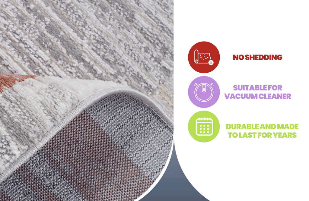 NAAR MARFI Collection 8X10 Brown / Ivory / Bordered Area Rug