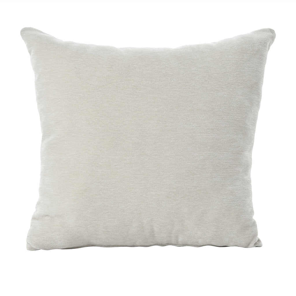 Modern Chenille Accent Chair, Upholstered Armchair for Living Room, Mid Century Fabric Lounge Chair w/Pillow, Comfortable Reading Chair with Wood Legs for Living Room, Bedroom, Reception Room (Beige)