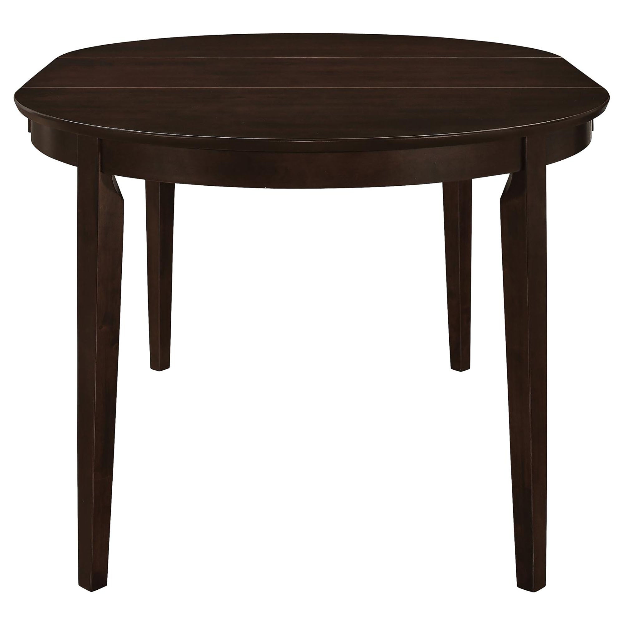 Cappuccino Oval Dining Table with Leaf Extension
