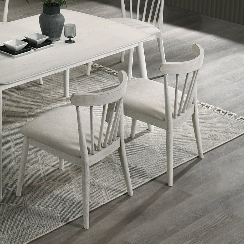 2-Piece Rustic Dining Side Chair Set, Solid Wood Frame, Farmhouse Design, Easy Assembly