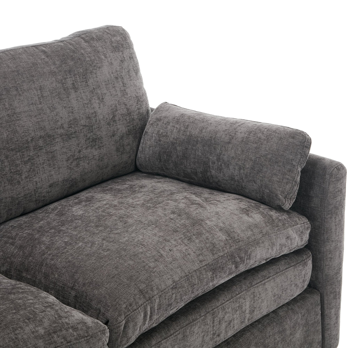 68.1' Cozy Upholstered Loveseat Sofa Oversized Comfy Comfy Cloud Sofa Double Cushion Loveseat Sofa Plush Cushion Sofa Couch for Living Room, Grey