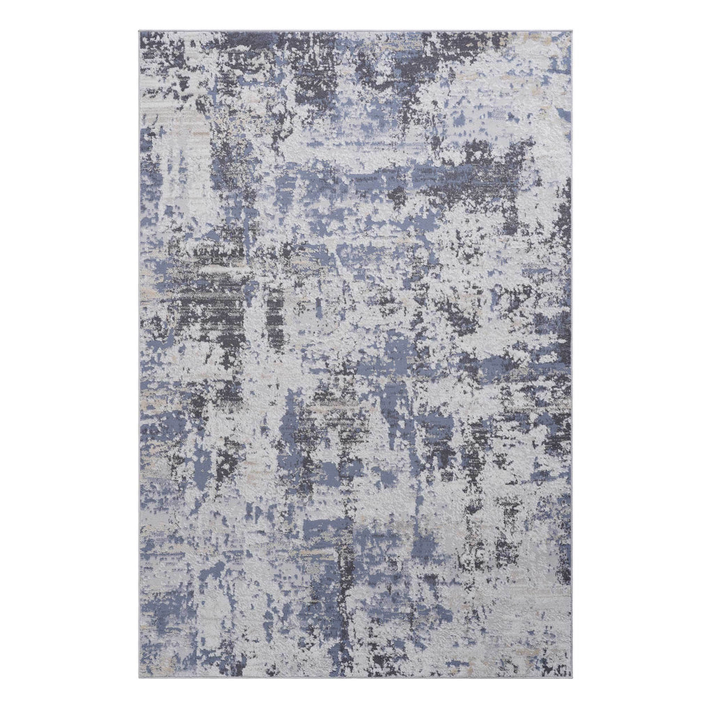 NAAR PAYAS Collection 2X3 Grey / Denim / Abstract Doormat Rug