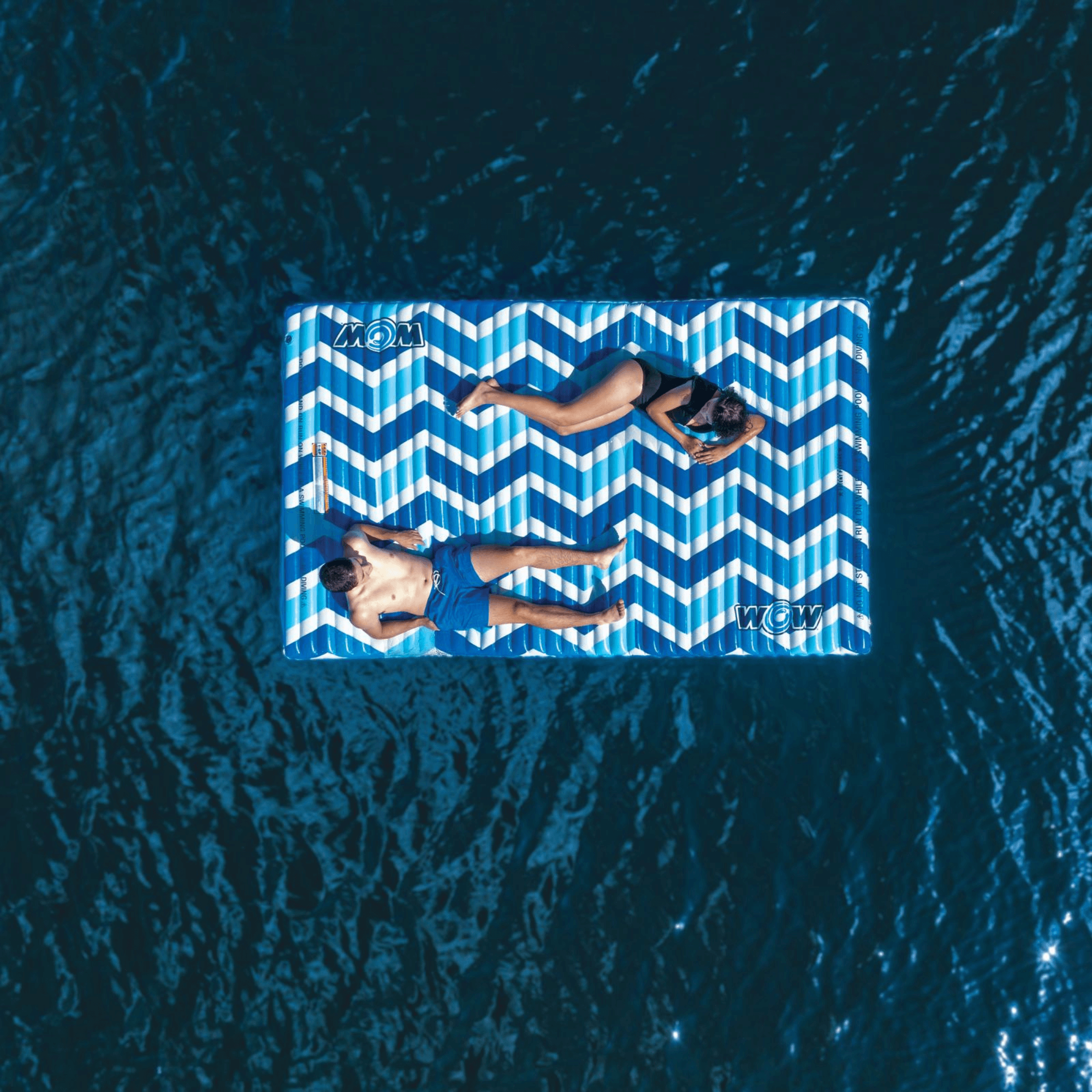 WOW Watersports Blue Chevron Water Walkway, Connects by Zipper