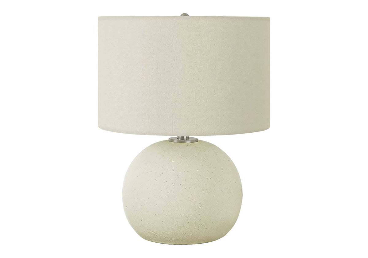 Lighting, 18'h, Table Lamp, Ivory / Cream Shade, Cream Ceramic, Contemporary