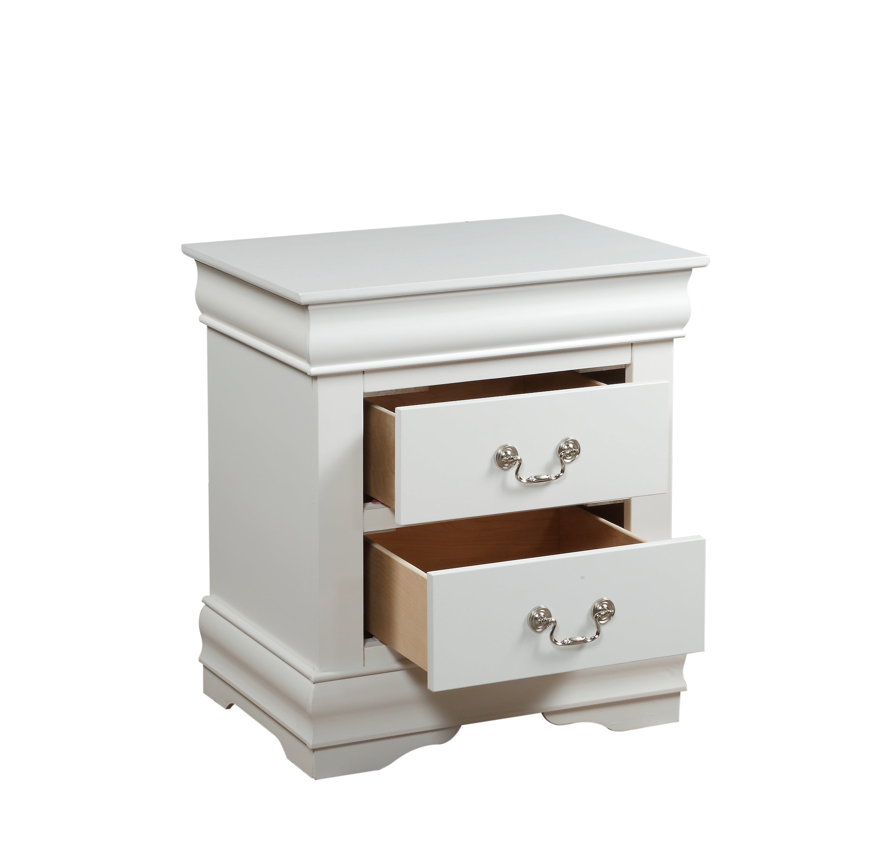 Louis Philippe White Finish 2PCS Bedroom Set (E. King)